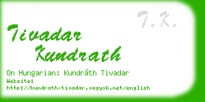 tivadar kundrath business card