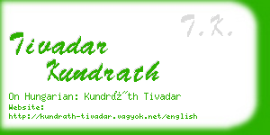 tivadar kundrath business card